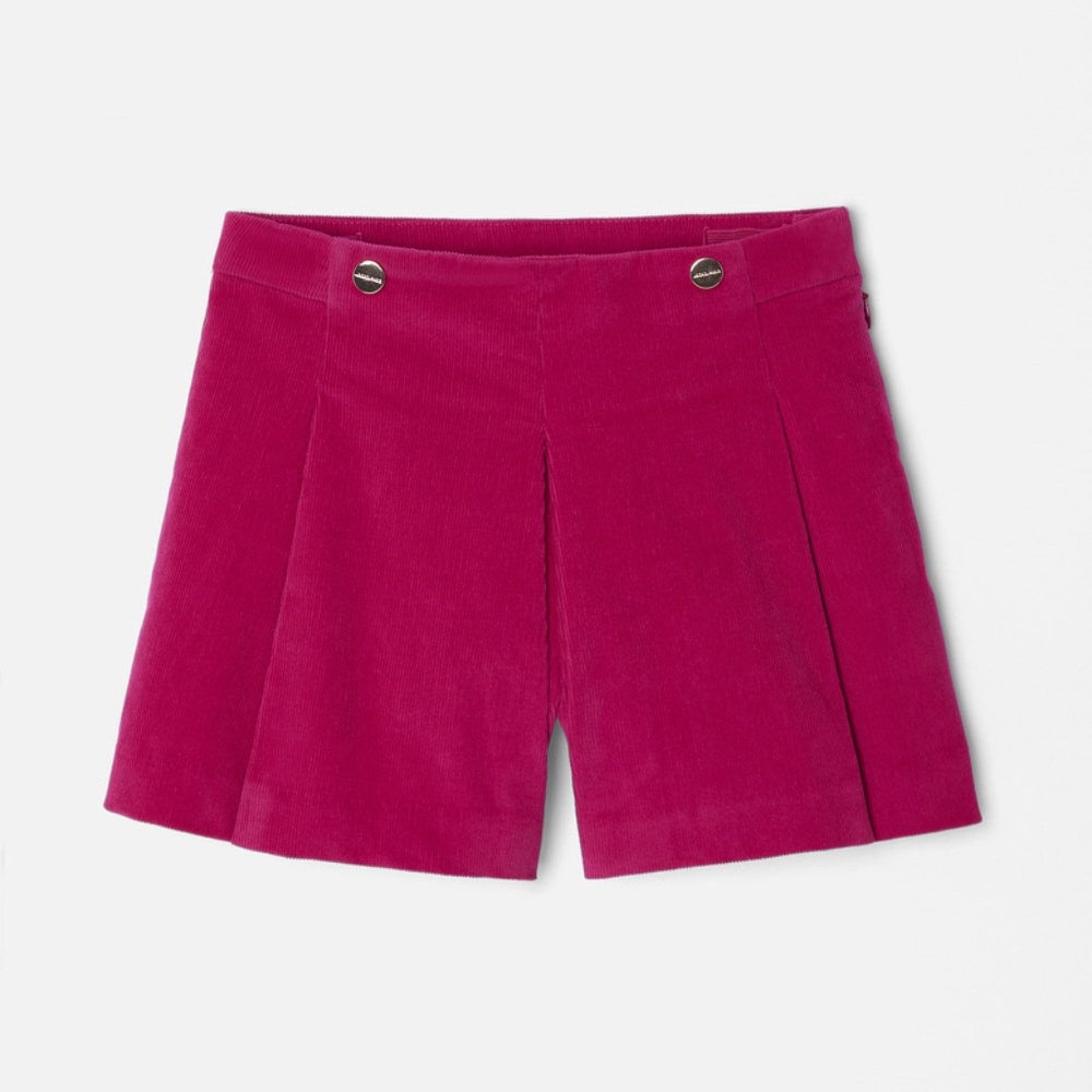 Jacadi fuschia corduroy skort, organic cotton 4A 104cm